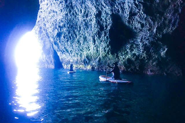 sup in blue cave