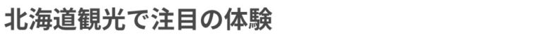 pickupplan banner 札幌・小樽・旭川・富良野エリアの人気アクティビティ